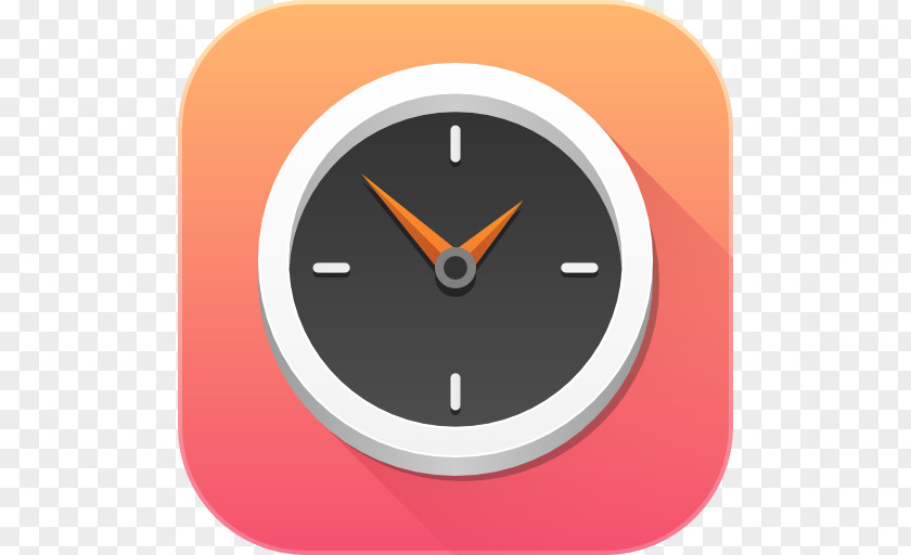 Orange Clock Alarm PNG