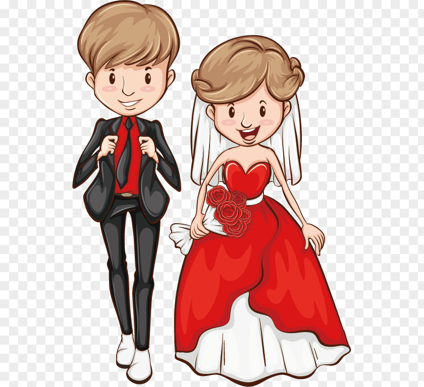 The Bride And Groom Cartoons Newlywed Marriage Stock Photography Clip Art PNG