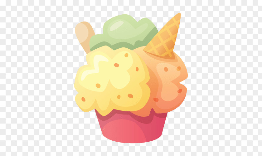 Fruit Ice Cream Sundae Food Baobing PNG