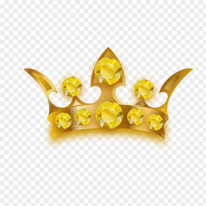 Golden Crown Yellow PNG