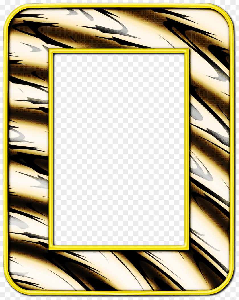 Picture Frame Rectangle Background Yellow PNG