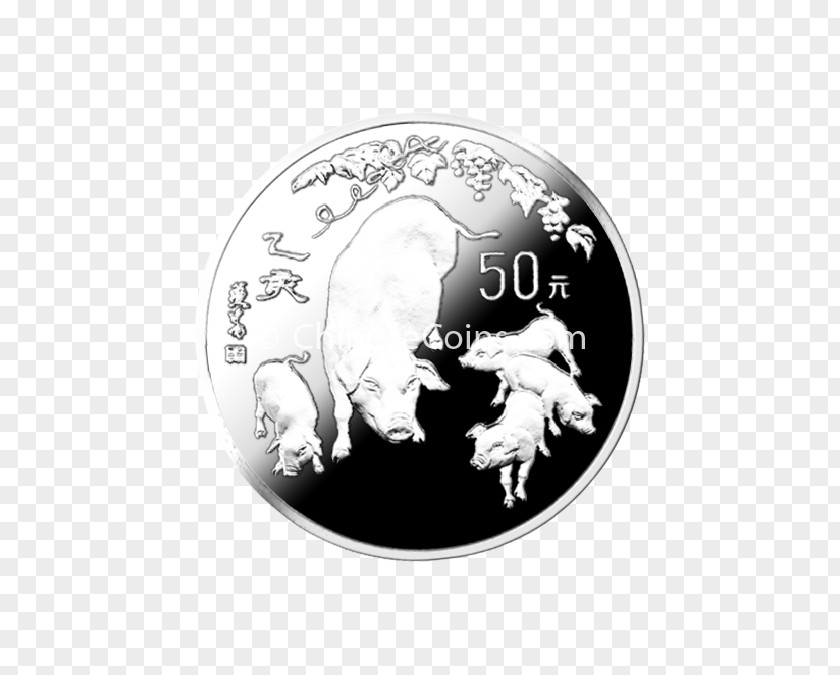 Pig Coin Silver Font PNG