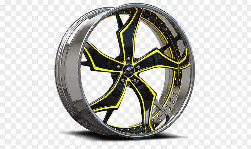 Car Alloy Wheel Custom Spoke PNG