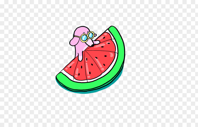 Cartoon Puppy And Watermelon Slice Buoy Cuteness Dog Giphy PNG