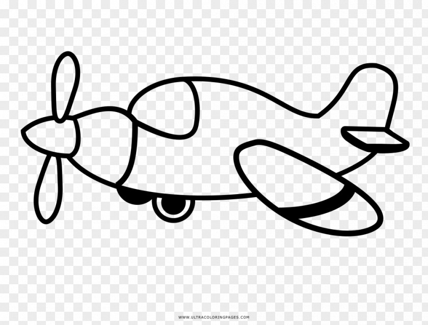 Pages Airplane Drawing Coloring Book Black And White Line Art PNG