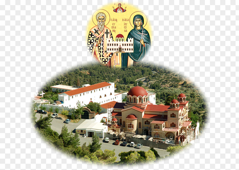 Russian Fyli, Attica AG.KYPRIANOU And IOUSTINIS MONASTERY Monastery Of St. Cyprian Αγ. Κυπριανού PNG
