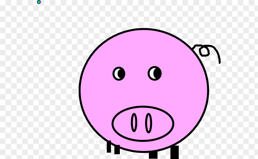 Smiley Pink M Snout Line Clip Art PNG