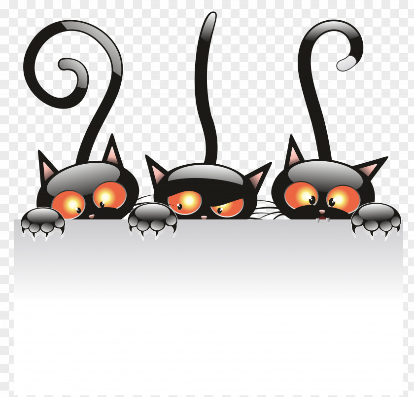 Witch Cat Black Kitten Halloween Clip Art PNG