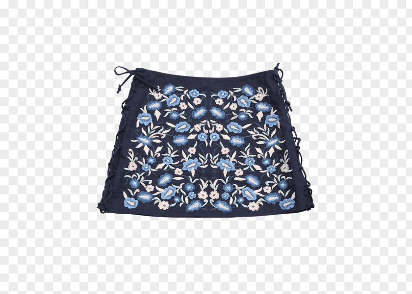 Blue Floral Skirt Denim A-line Clothing Dress PNG