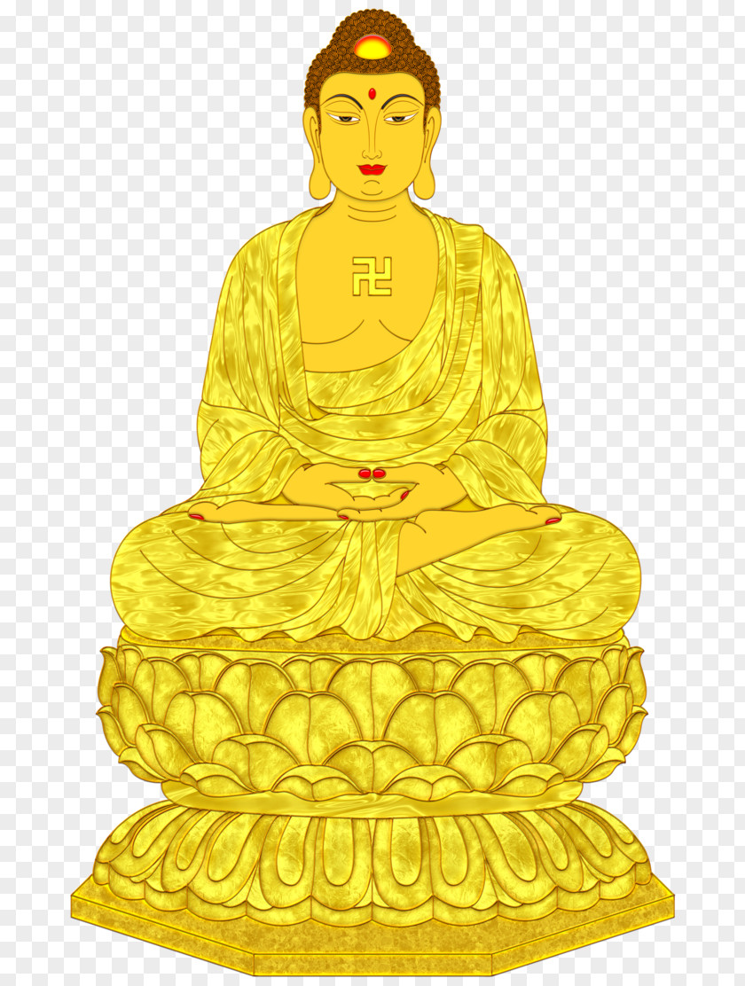Gold Gautama Buddha PNG