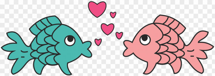 Heart Fish Cliparts Kissing Gourami Clip Art PNG