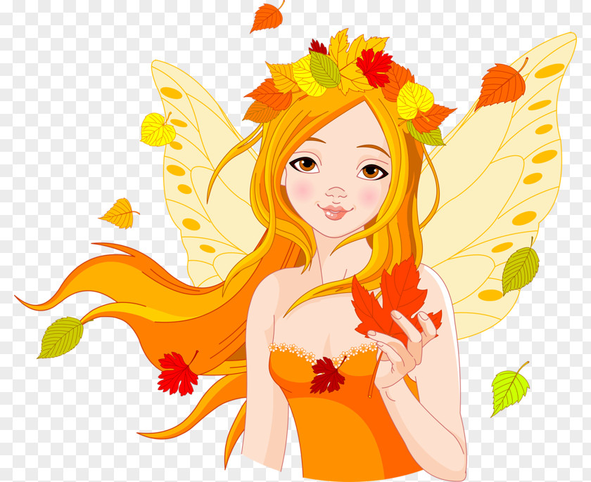 Maple Wizard Autumn Fairy Clip Art PNG