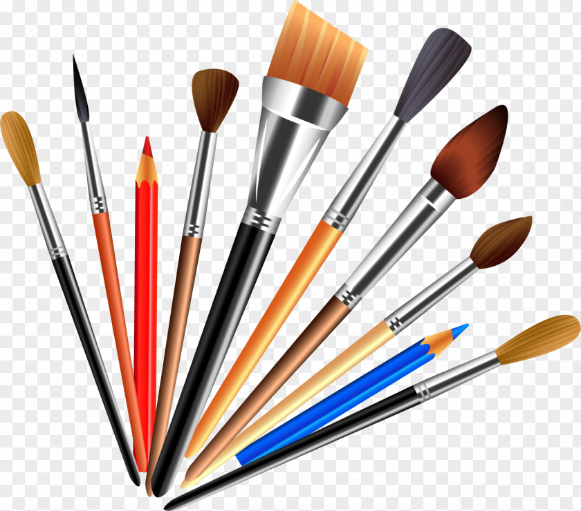 Vector Hand-painted Makeup Brush Paintbrush PNG