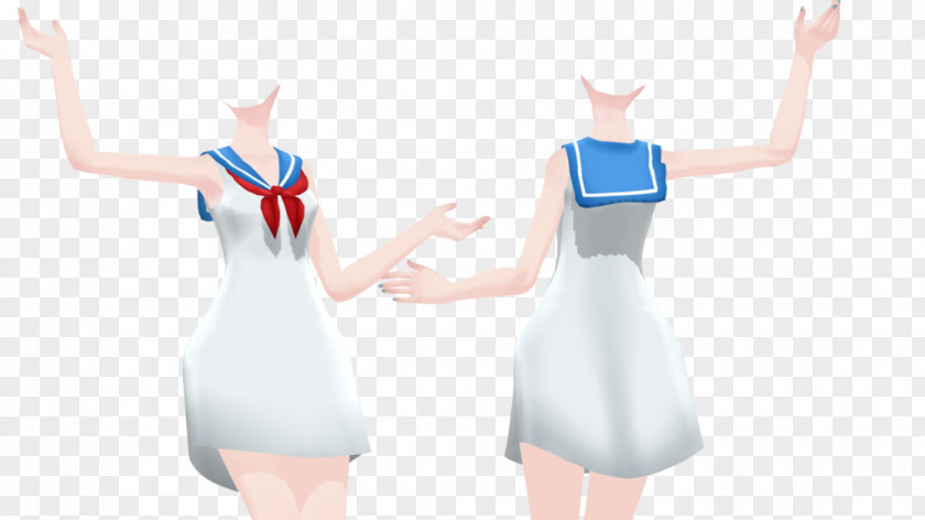 Dress Sailor Shoulder Uniform MikuMikuDance PNG