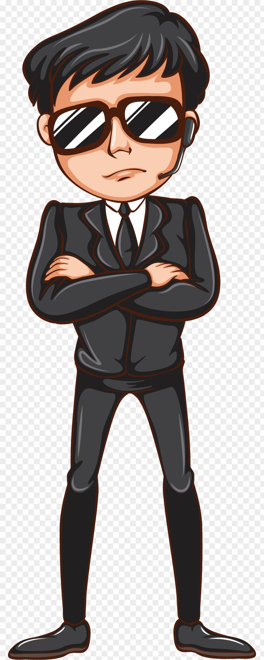 Wearing Sunglasses Security Drawing Illustration PNG