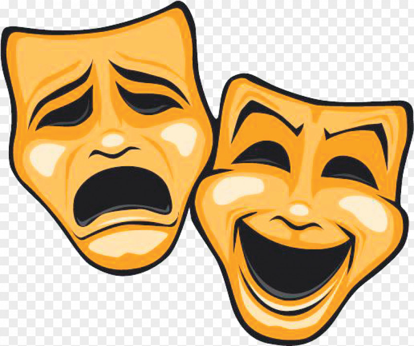 Dinner Theatre Cliparts Mask Tragedy Comedy PNG