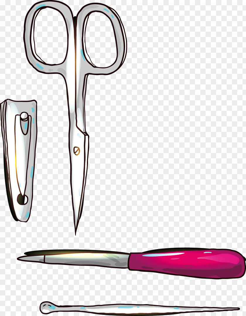 Hand-painted Everyday Tools Scissors Tool Clip Art PNG