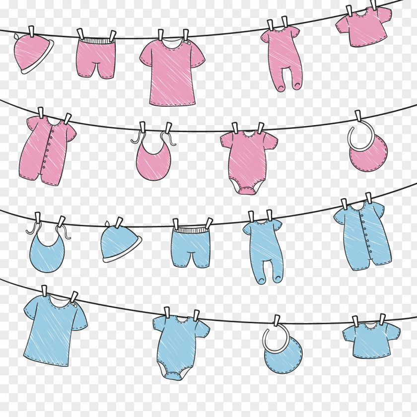 Vector Hanging Baby Clothes Infant Clothing PNG