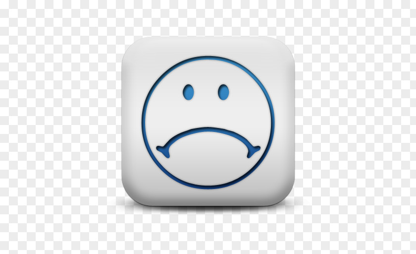 Blue Sad Smileys Face Smiley Sadness Icon PNG