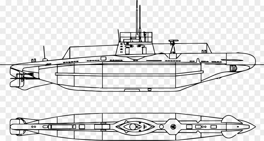 Line Art Drawing Submarine Clip PNG