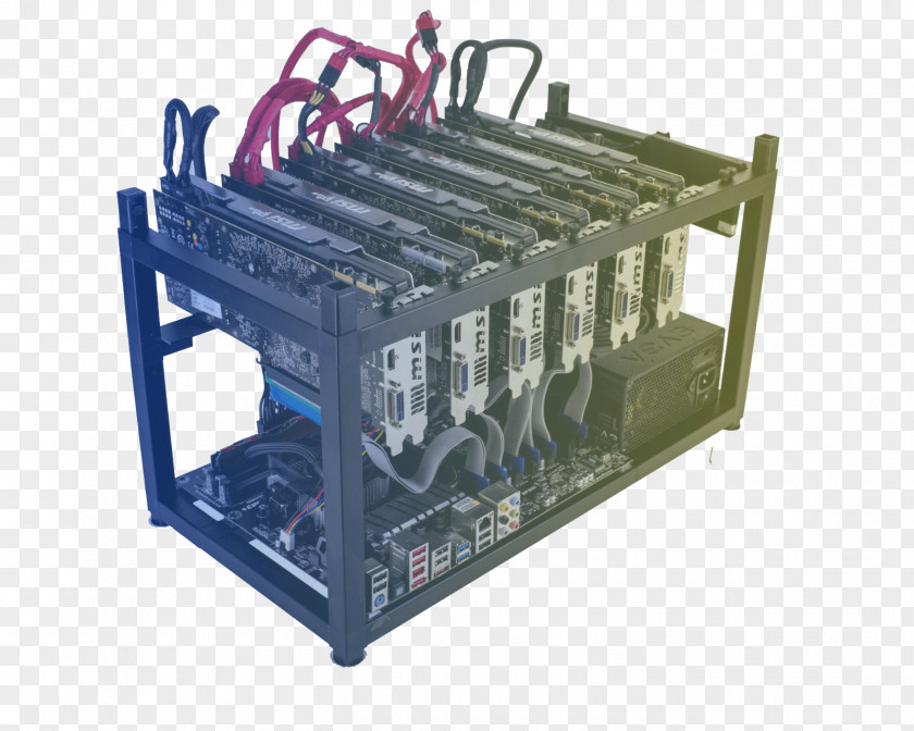 Mining Graphics Cards & Video Adapters Rig Zcash Cryptocurrency Processing Unit PNG