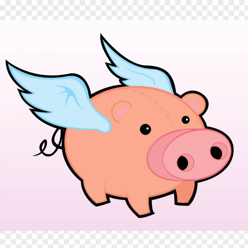 Pig Flying Marathon Domestic When Pigs Fly Clip Art PNG