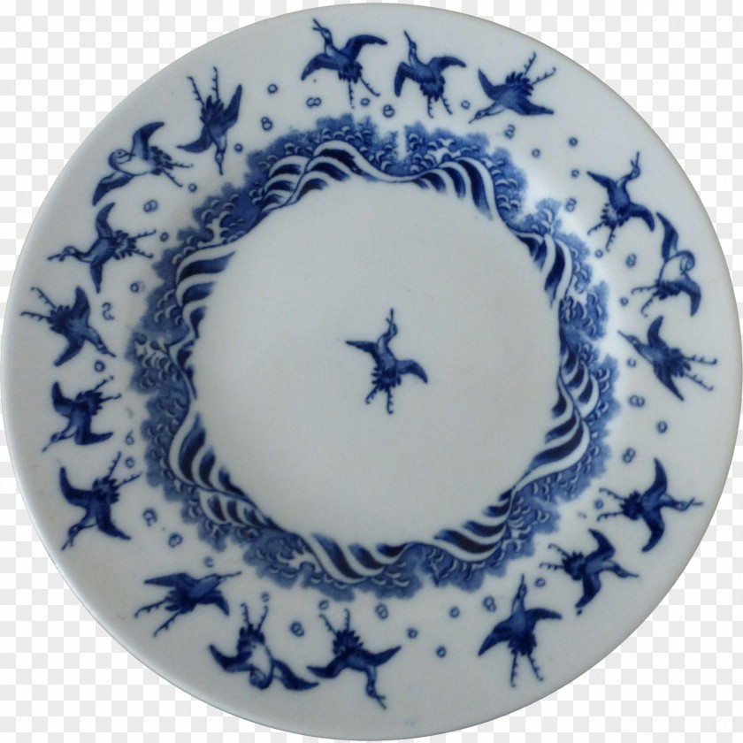 Plate Porcelain Blue And White Pottery Tableware Ceramic Transferware PNG