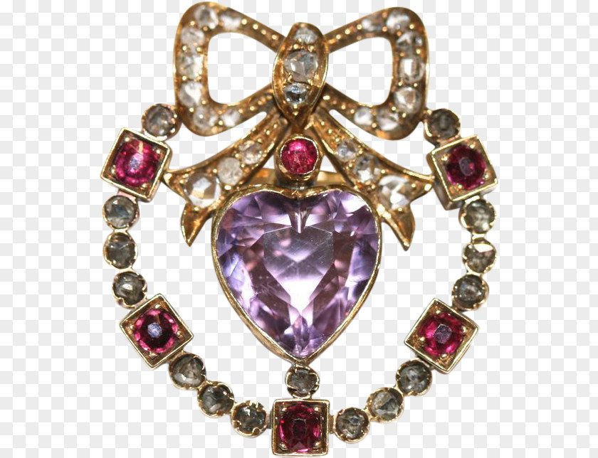 Ruby Brooch Gemstone Gold Charms & Pendants PNG