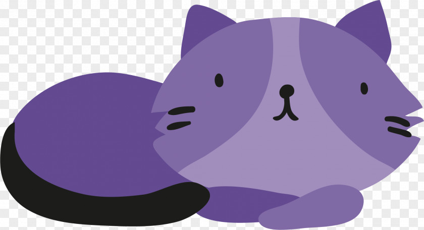 Vector Cute Blue Kitten Whiskers Cat Illustration PNG