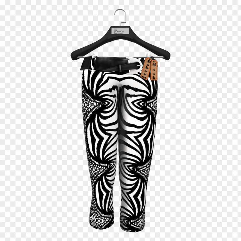 Linden Place White Pants Zebra Font PNG