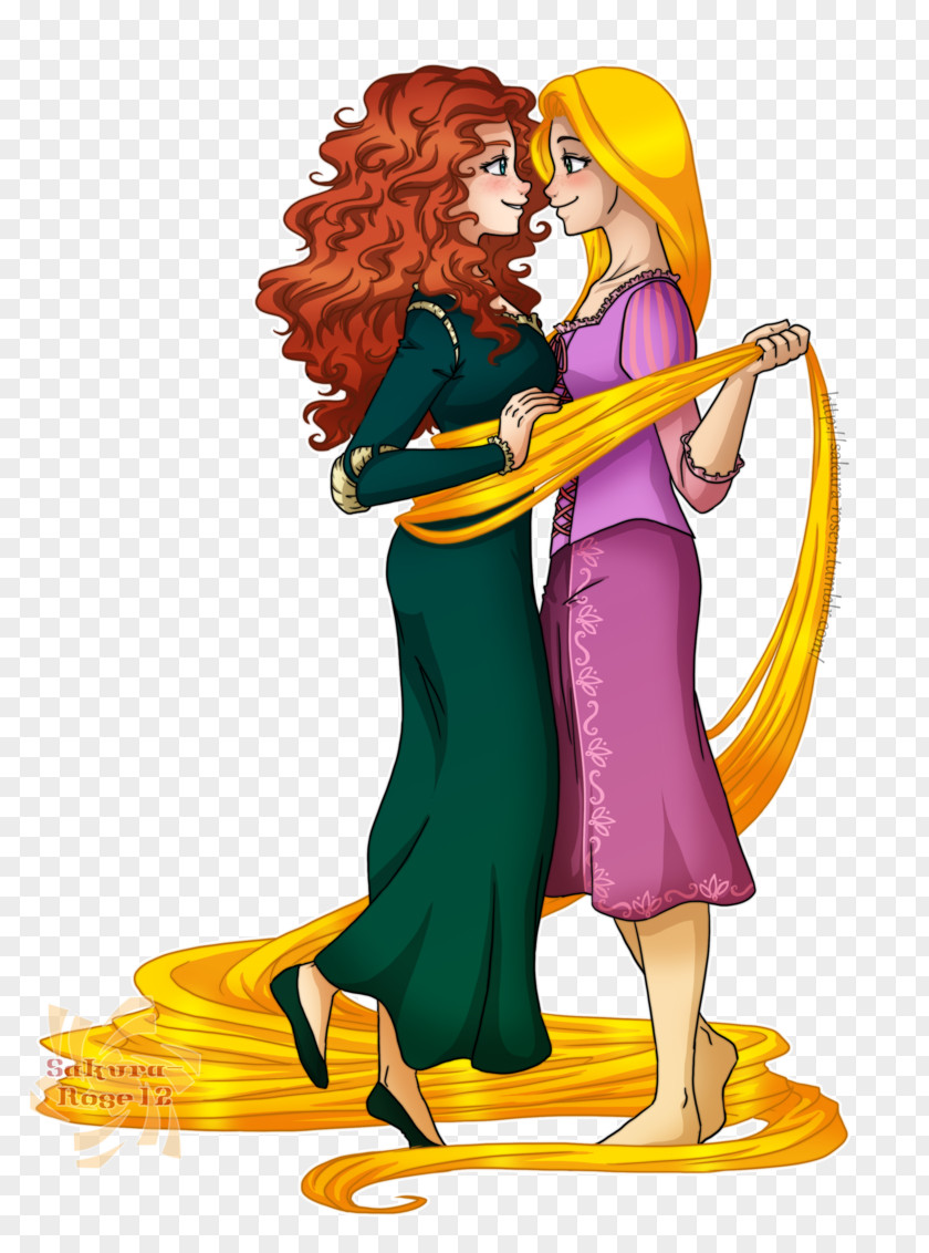 Merida Rapunzel Disney Princess Fan Art PNG