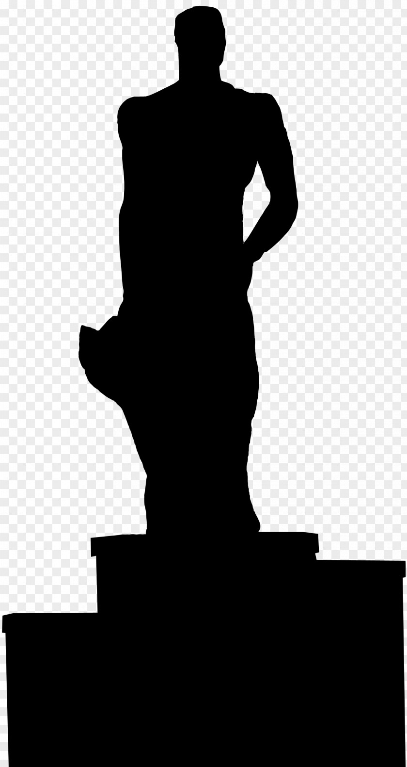 Blackandwhite Statue Silhouette Standing Black-and-white PNG