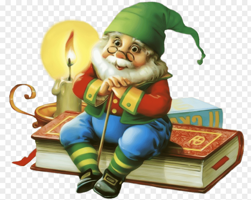 Dwarf Sitting Book Goblin Christmas Elf Fairy PNG