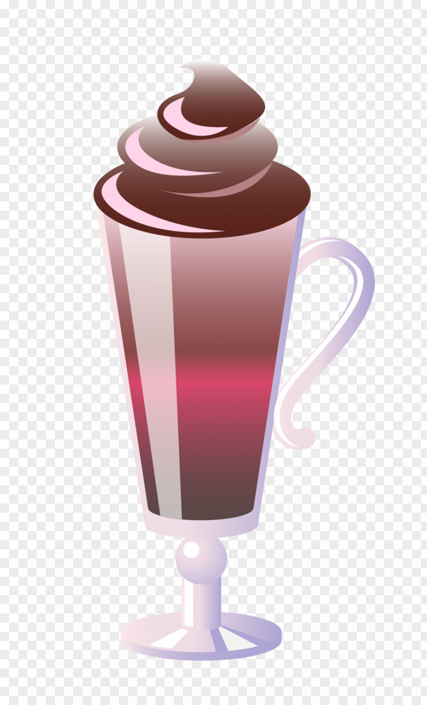 Hand Painted Chocolate Strawberry Ice Cream Icon PNG
