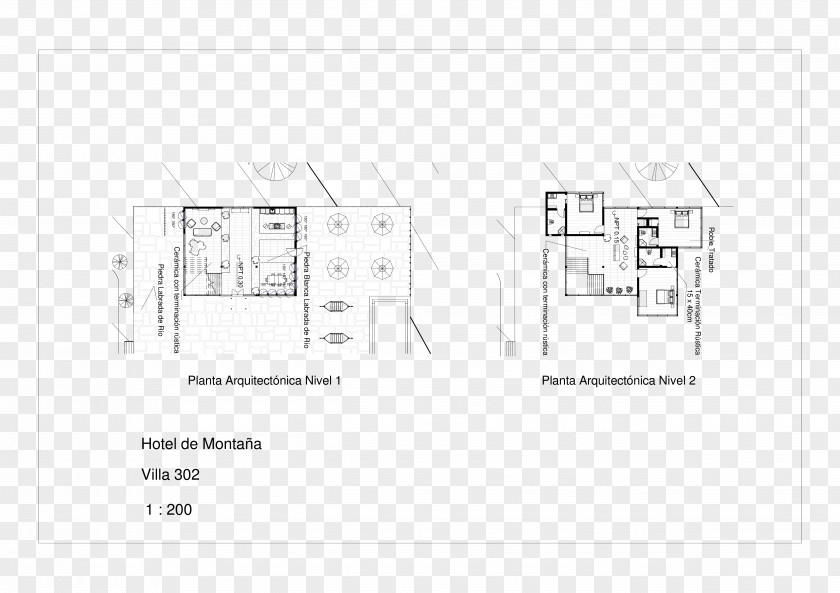Materiales Villa Paper Floor Plan Line Angle Design PNG