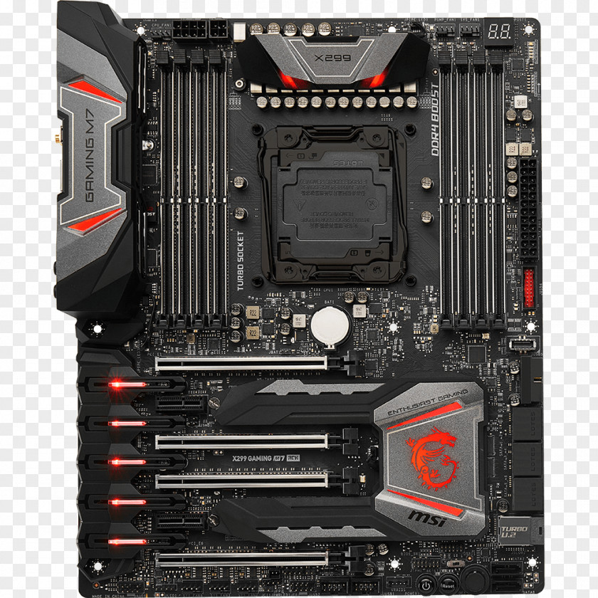 MSI X299 GAMING M7 ACK Intel LGA 2066 ATX Motherboard Kaby Lake PNG