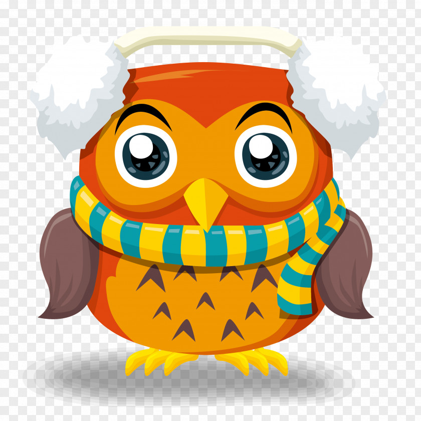 Owl Vector Material Cartoon Festival Snowman PNG