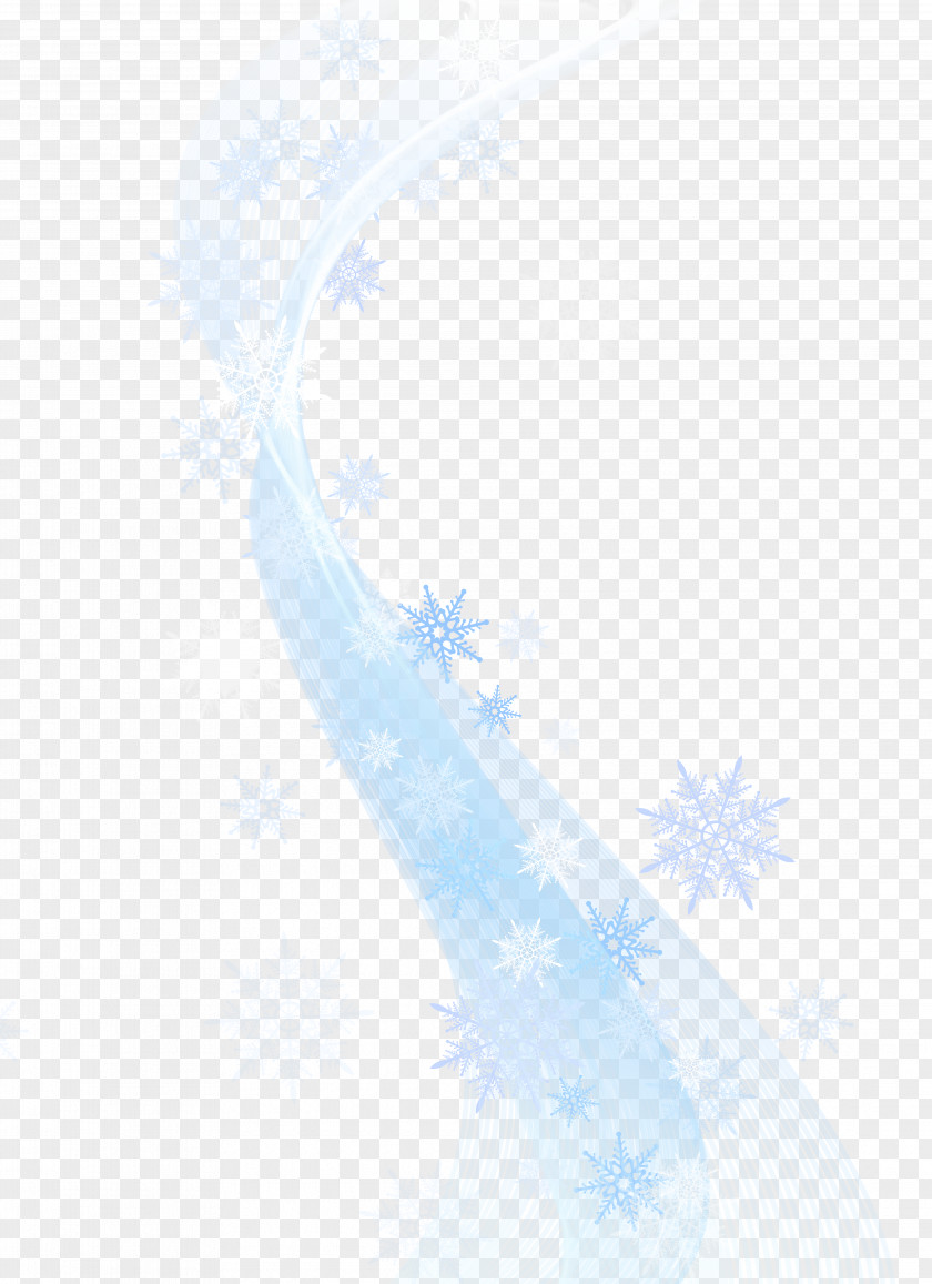 Winter Decoration With Snowflakes Blue Pattern PNG