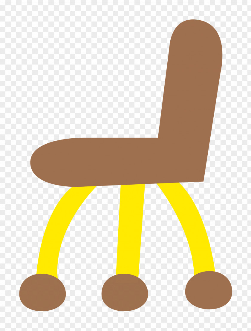 Cartoon Chair Yellow Line Meter PNG