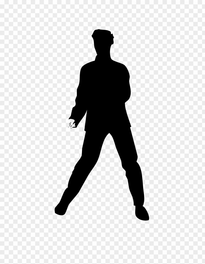 ELVIS Silhouette Portrait Line Art PNG