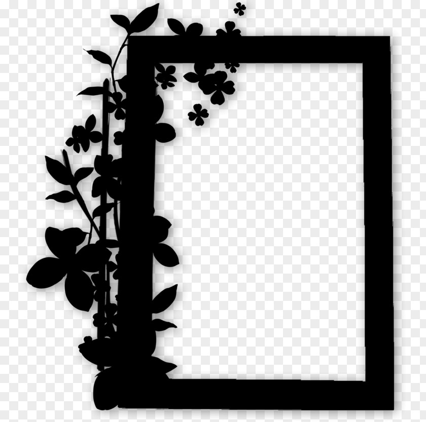 Picture Frames Silhouette Flower Font Image PNG