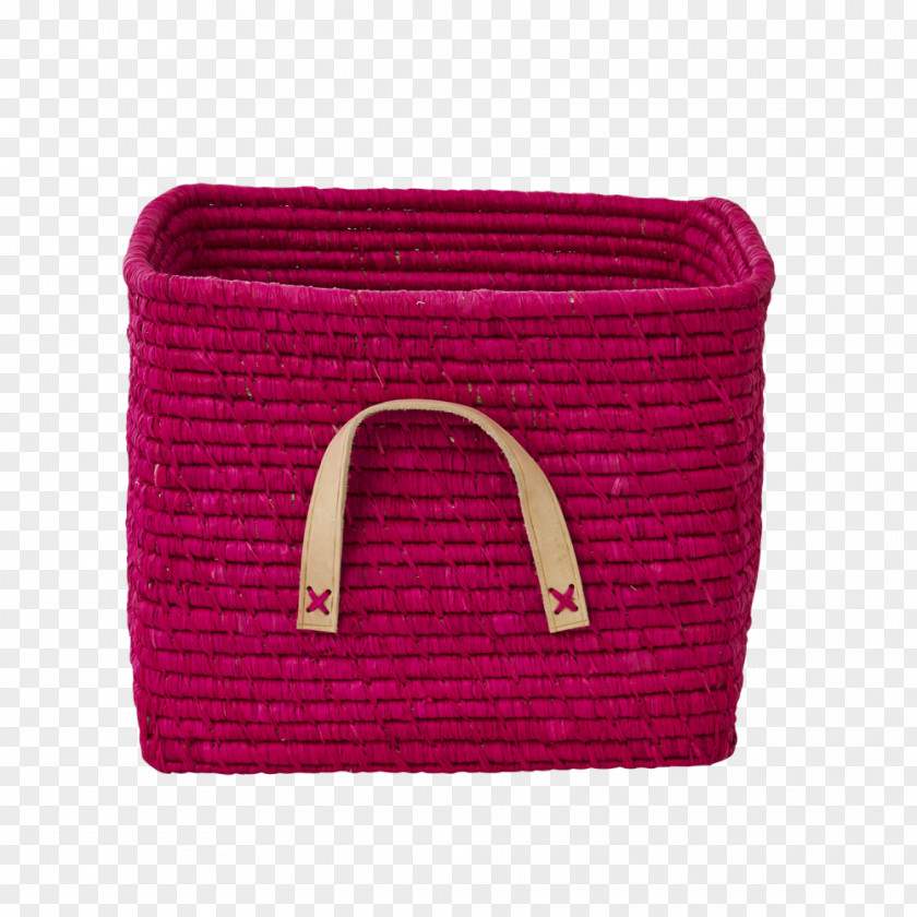 Storage Basket Raffia Palm Violet Plastic Color PNG