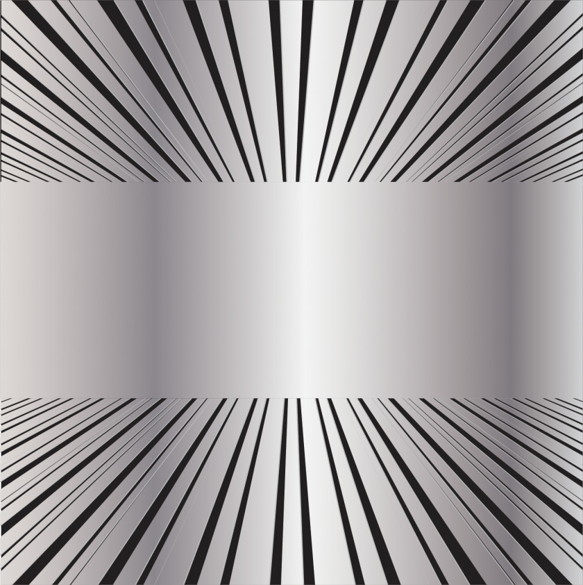 3D Metal Stripe Black And White PNG