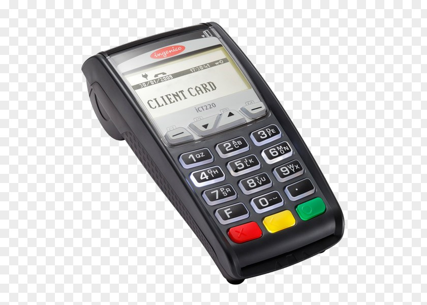 Card Transaction Credit Terminals EMV Ingenico Ict220 Dual Com Reader Hypercom T4230 24MB GPRS Wireless Terminal, Black PNG