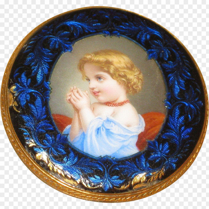 Childlike Hand Painted Picture Frames Porcelain Oval PNG