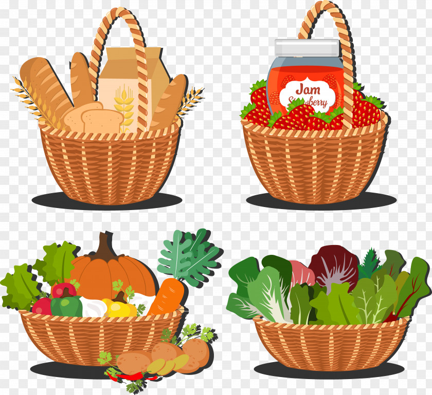 Vegetable Food Basket Adobe Illustrator Cdr PNG