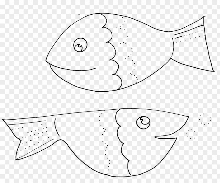 Fish Drawing Line Art PNG