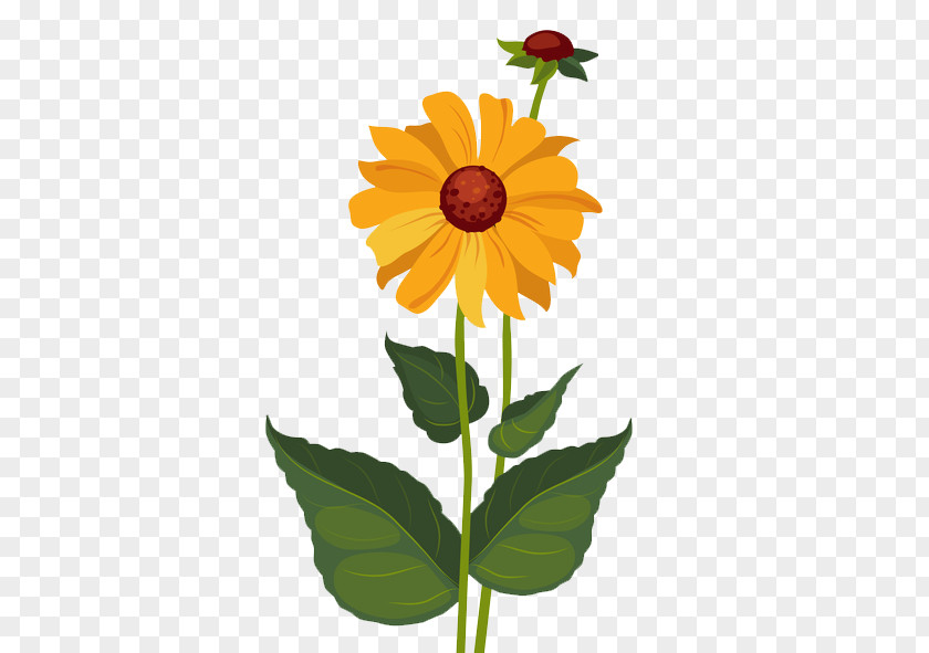 Hand-painted Sunflower Pattern Royalty-free Drawing Illustration PNG