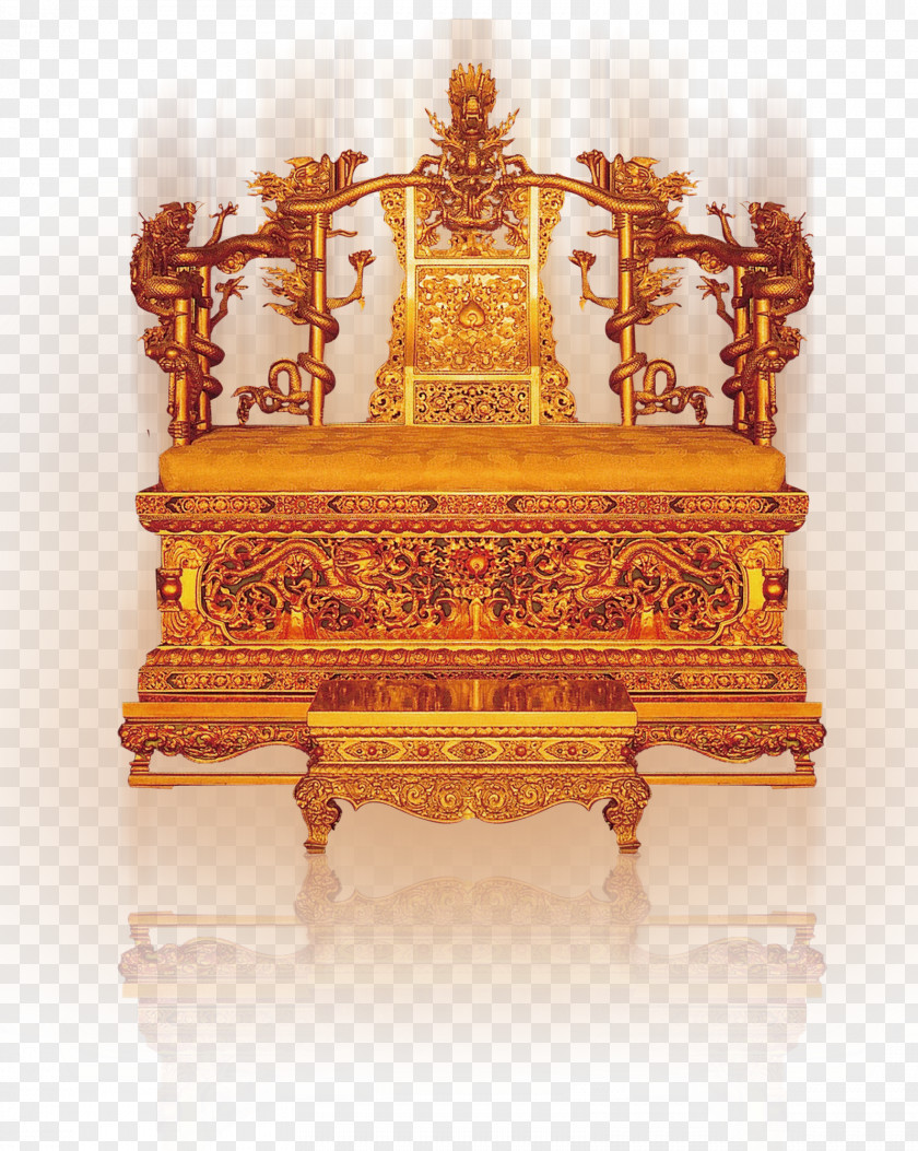 King Of The Throne Dragon Forbidden City Emperor China Table Qing Dynasty PNG