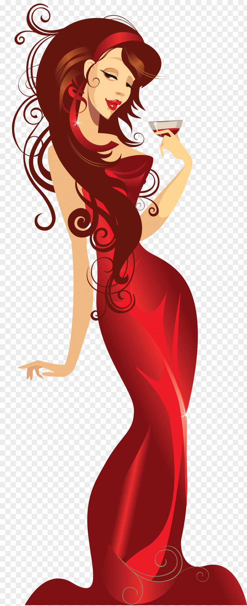 STYLE Cartoon Woman PNG